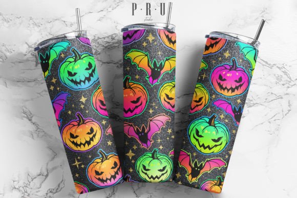20oz Skinny Tumbler Halloween Pumpkin: Graphics & Crafts