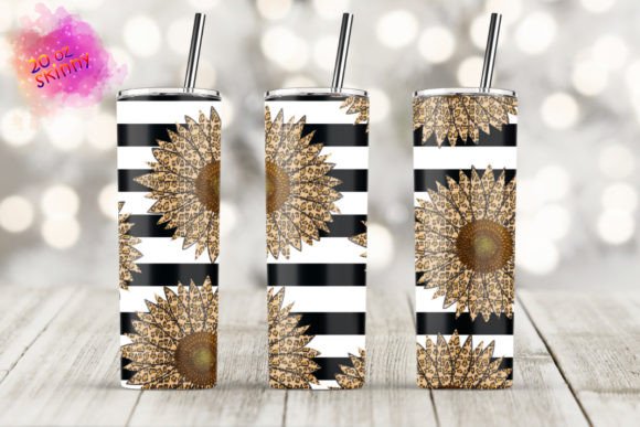 20oz Skinny Tumbler Sunflower: Graphics & Print Templates