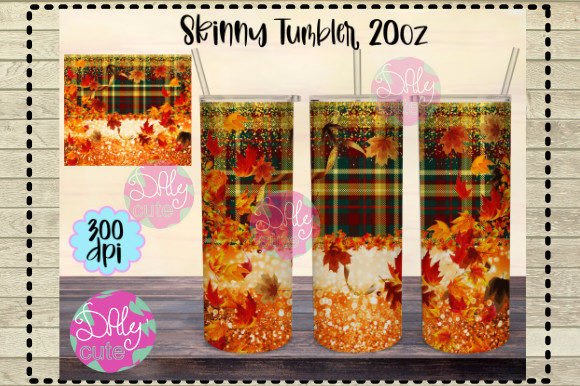 Autumn Tumbler Sublimation Graphics for Print Templates