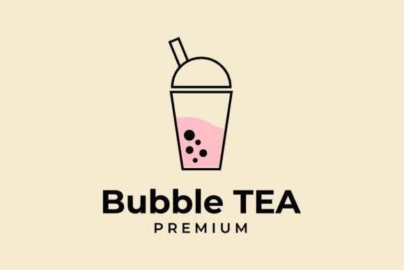 Bubble Tea Cup Logo: Vector Design for Graphics & Logos