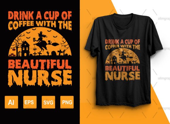 Graphic Review: Coffee Halloween T-Shirt Designs