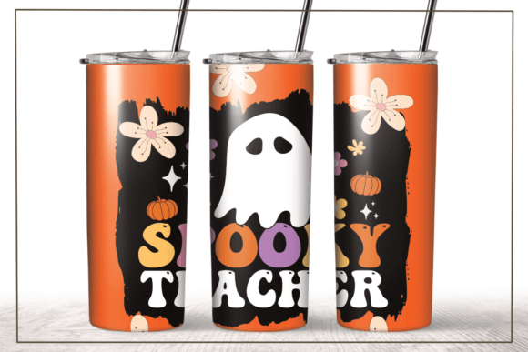 Groovy Ghost Spooky Teacher Tumbler Wrap: Crafts & Graphics Review