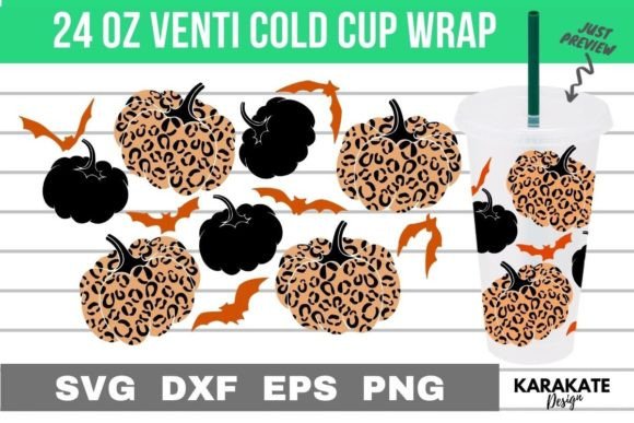 Halloween Leopard Venti Cup Wrap: Graphics & Crafts