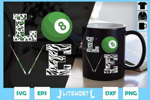 LOVE Billiards Leopards 8-ball SVG: Graphics & Crafts Review