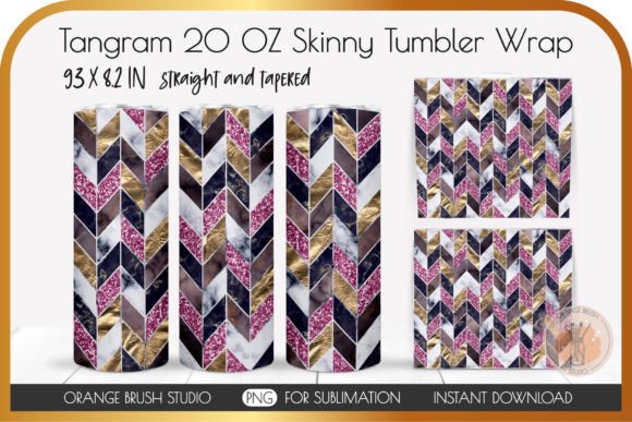 Marble Pink Tangram Skinny Tumbler Wrap: A Craft Graphics Review
