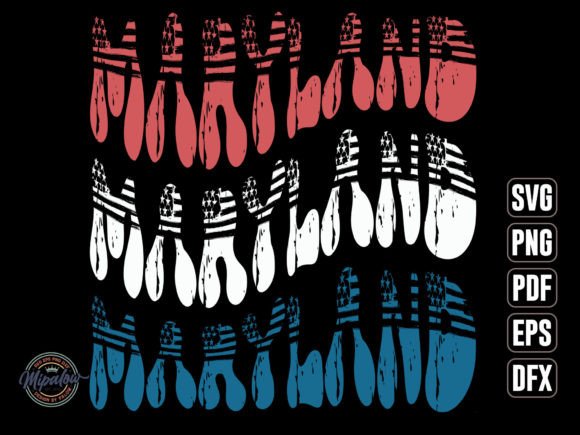 Maryland State Vintage SVG Sublimation: Graphics & Crafts