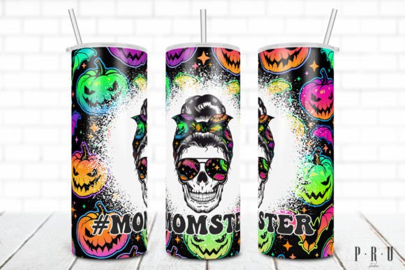 Momster Messy Bun Tumbler Graphics for Crafts