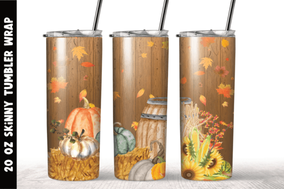 Pumpkin Fall Vintage Sublimation Graphics & Print Templates