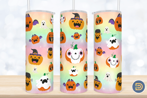 Pumpkin Halloween Pastel Tumbler Wrap: Graphics & Crafts
