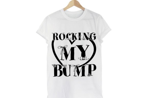 Rocking My Bump: Pregnancy SVG for T-Shirt Designs & Graphics