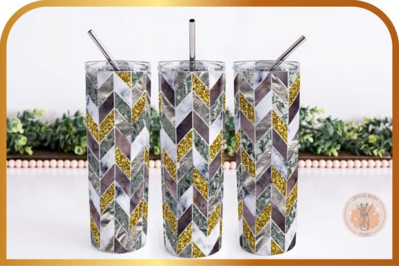 Silver Geometric Tangram Skinny Tumbler: Graphics & Crafts Review