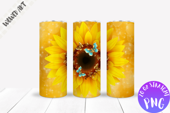 Sunflower 20 Oz Skinny Tumbler Wrap Graphics & Crafts